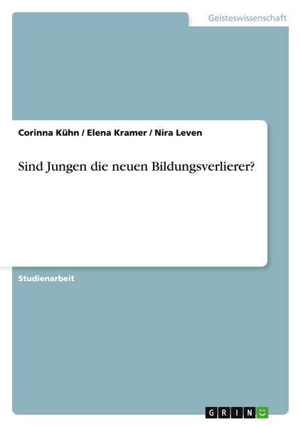 Produktbild: Sind Jungen die neuen Bildungsverlierer?
