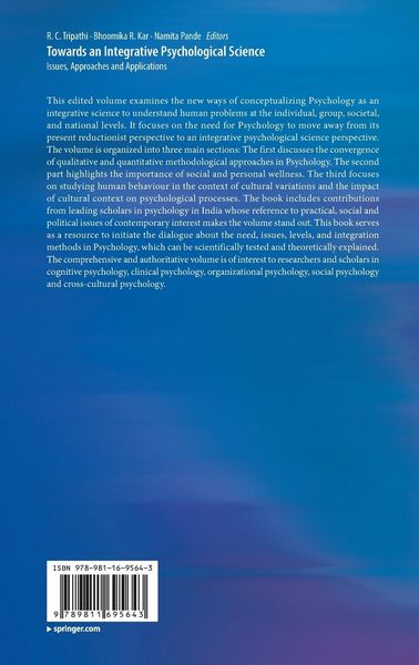 Produktbild: Towards an Integrative Psychological Science
