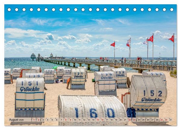 Produktbild: Ostseeb&auml;der an der L&uuml;becker Bucht (Tischkalender 2026 DIN A5 quer), CALVENDO Monatskalender