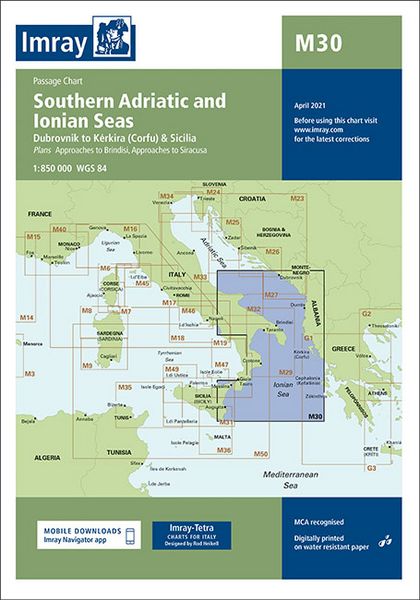 M30 Southern Adriatic and Ionian Seas, Sonstige von Imray M. Series, FB Imray, 978-1-84623-686-0