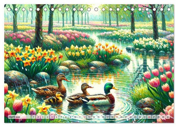 Produktbild: Eine Hommage an van Gogh (Tischkalender 2026 DIN A5 quer), CALVENDO Monatskalender