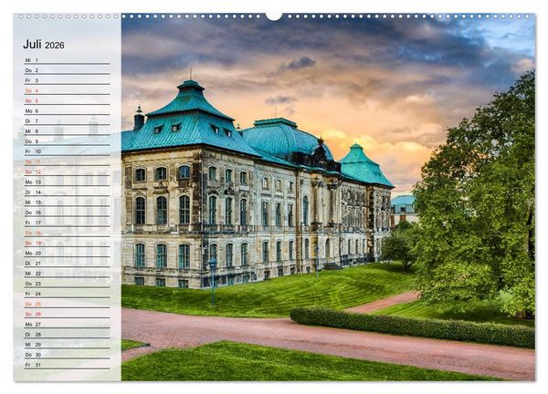 Produktbild: WUNDERVOLLES DRESDEN (Wandkalender 2026 DIN A2 quer), CALVENDO Monatskalender