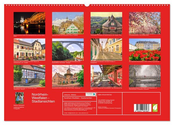 Produktbild: Nordrhein-Westfalen - Stadtansichten (hochwertiger Premium Wandkalender 2026 DIN A2 quer), Kunstdruck in Hochglanz