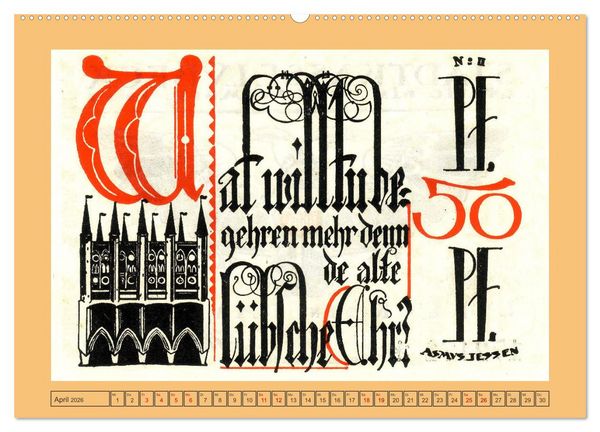 Produktbild: Gru&szlig; aus L&uuml;beck (hochwertiger Premium Wandkalender 2026 DIN A2 quer), Kunstdruck in Hochglanz