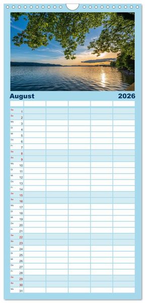 Produktbild: Familienplaner 2026 - Magie des Bodensees mit 5 Spalten (Wandkalender, 21 x 45 cm) CALVENDO