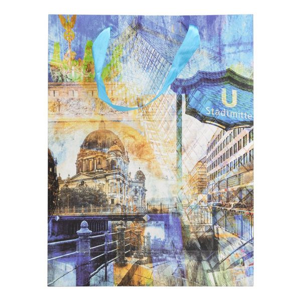 Produktbild: Idena Geschenktasche Berlin mehrfarbig 18x23x8cm