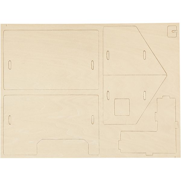 Produktbild: Creativ Company 3D-Figuren zum Zusammensetzen, Haus mit Veranda, Gr&ouml;&szlig;e 22,5x16x17,5, 1 Stk