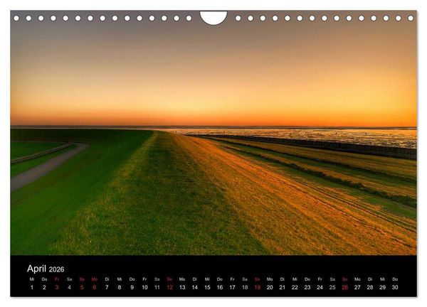 Produktbild: Zeit f&uuml;r... Insel Neuwerk - Himmel, Deiche, Watt und Meer (Wandkalender 2026 DIN A4 quer), CALVENDO Monatskalender