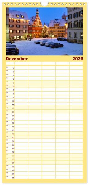 Produktbild: Familienplaner 2026 - S&uuml;ddeutschland im Fokus mit 5 Spalten (Wandkalender, 21 x 45 cm) CALVENDO