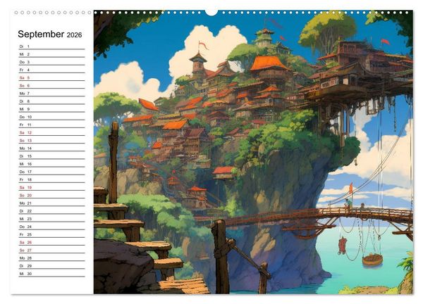 Produktbild: Anime Traumwelten (Wandkalender 2026 DIN A2 quer), CALVENDO Monatskalender