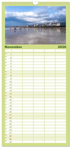 Produktbild: Familienplaner 2026 - Frankreich - die Bretagne mit 5 Spalten (Wandkalender, 21 x 45 cm) CALVENDO