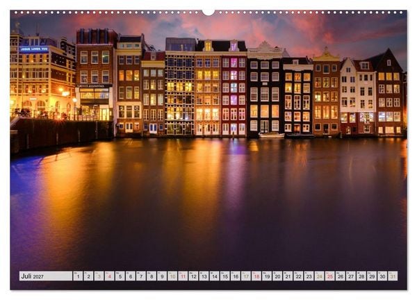 Produktbild: Ein Blick auf Amsterdam in Farbe (Wandkalender 2027 DIN A2 quer), CALVENDO Monatskalender