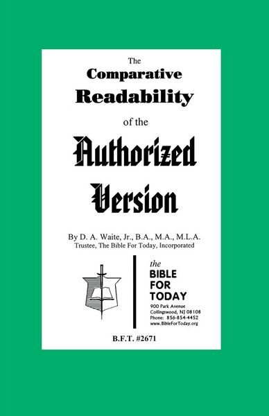 Produktbild: The Comparative Readability of the Authorized Version