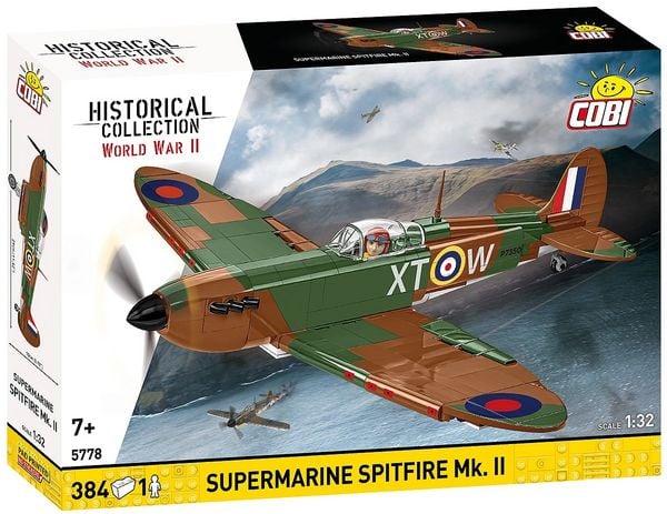 COBI Historical Collection 5778 - Supermarine Spitfire Mk.II, WWII, Bausatz 1:32, 384/1 Teile