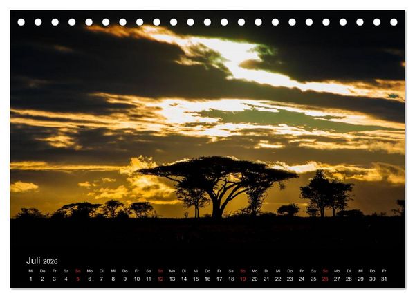 Produktbild: Wildes Afrika (Tischkalender 2026 DIN A5 quer), CALVENDO Monatskalender