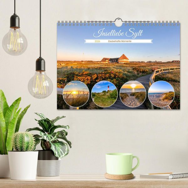 Produktbild: INSELLIEBE SYLT Zauberhafte Momente (Wandkalender 2026 DIN A4 quer), CALVENDO Monatskalender
