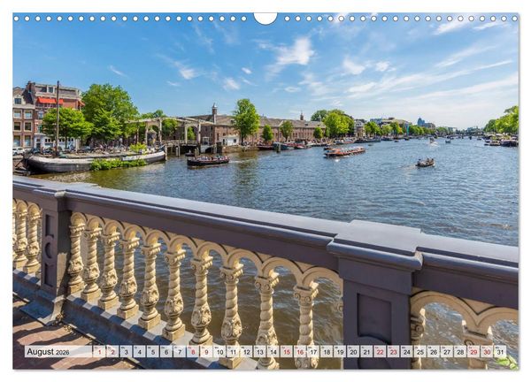 Produktbild: AMSTERDAM Idylle und Historie (Wandkalender 2026 DIN A3 quer), CALVENDO Monatskalender