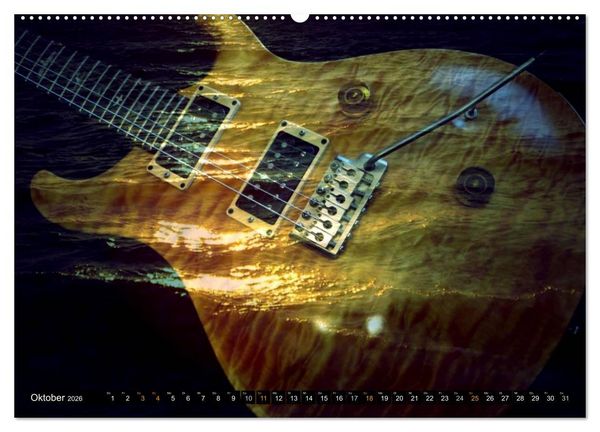Produktbild: Mystische Gitarren (hochwertiger Premium Wandkalender 2026 DIN A2 quer), Kunstdruck in Hochglanz