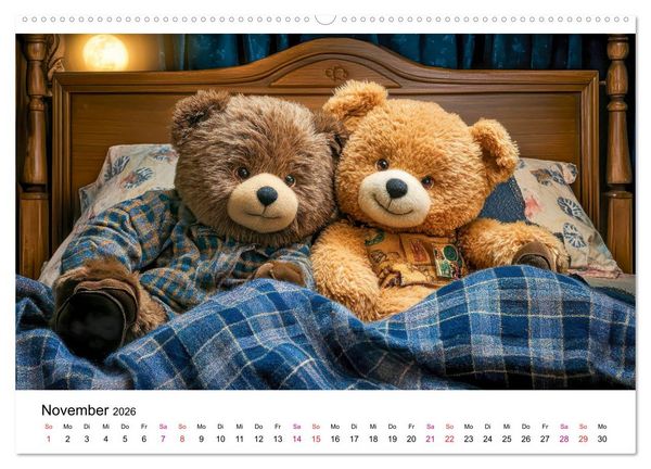 Produktbild: Teddys Welt - B&auml;renstark durchs Jahr (Wandkalender 2026 DIN A2 quer), CALVENDO Monatskalender