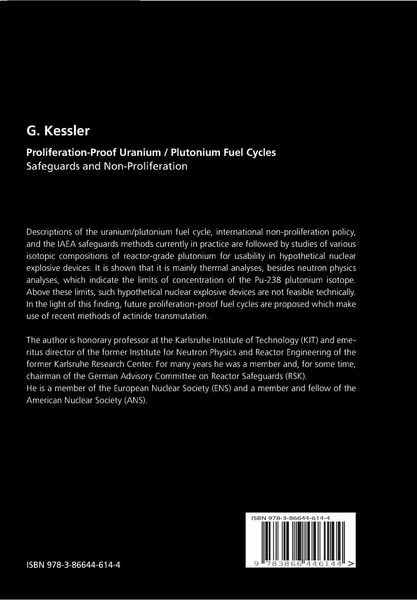Produktbild: Proliferation-proof uranium/plutonium fuel cycles : Safeguards and non-proliferation