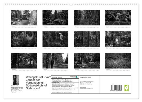 Produktbild: Wachgek&uuml;sst - Vom Zauber der Vergangenheit - S&uuml;dwestkirchhof Stahnsdorf (hochwertiger Premium Wandkalender 2026 DIN A2 quer), Kunstdruck in Hochglanz