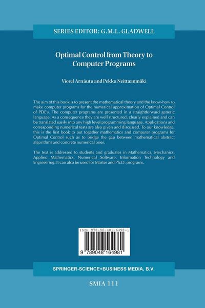 Produktbild: Optimal Control from Theory to Computer Programs