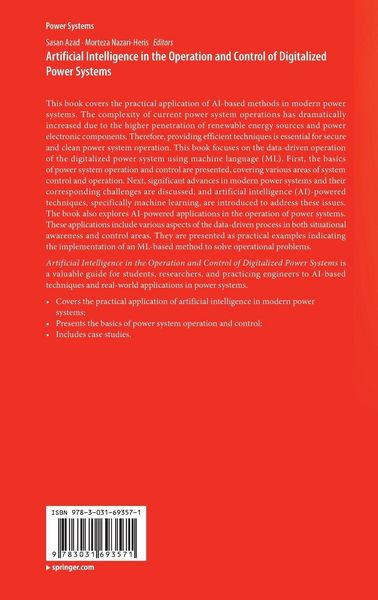 Produktbild: Artificial Intelligence in the Operation and Control of Digitalized Power Systems