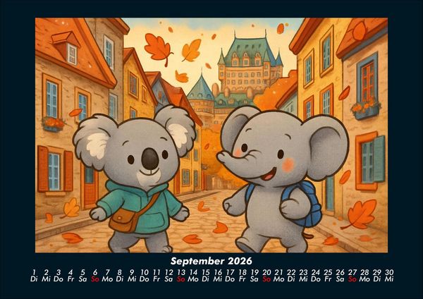 Produktbild: Kiki & Raffi - Reise durch Kanada 2026 Fotokalender DIN A4