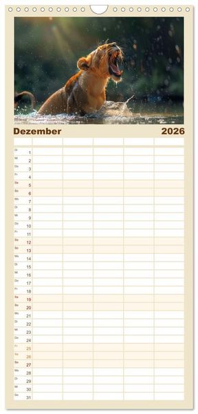 Produktbild: Familienplaner 2026 - Ansteckend m&uuml;de! mit 5 Spalten (Wandkalender, 21 x 45 cm) CALVENDO