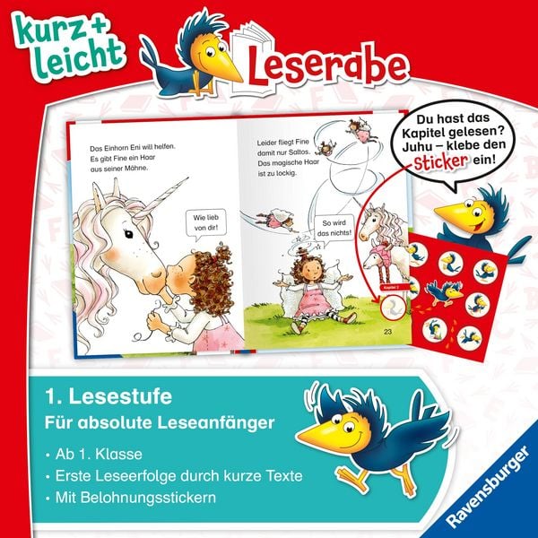 Produktbild: Leserabe 1. Lesestufe Kurz und leicht - Magische Fl&uuml;gel f&uuml;r Fee Fine