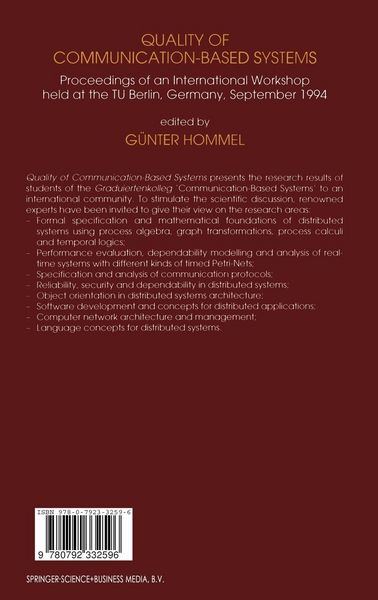 Produktbild: Quality of Communication-Based Systems