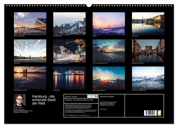 Produktbild: Hamburg - die sch&ouml;nste Stadt der Welt (Wandkalender 2026 DIN A2 quer), CALVENDO Monatskalender