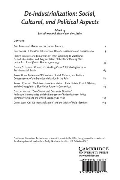 Produktbild: De-Industrialization
