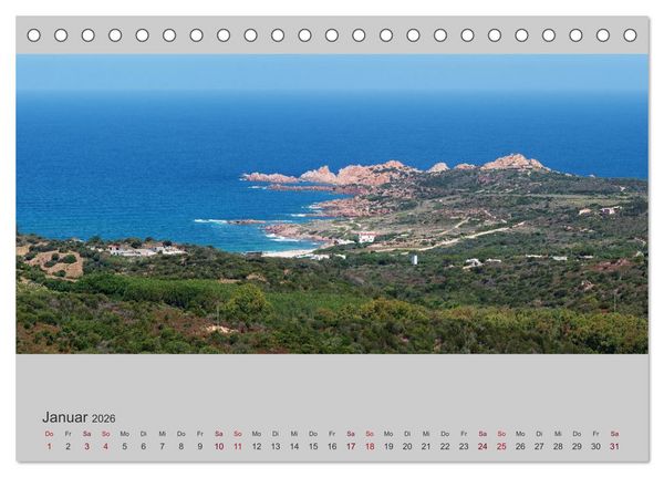 Produktbild: Sardinien &ndash; Die Nordk&uuml;ste (Tischkalender 2026 DIN A5 quer), CALVENDO Monatskalender
