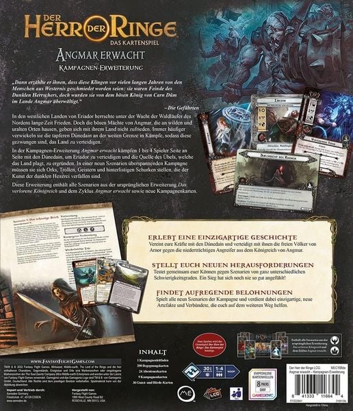 Produktbild: Herr der Ringe Das Kartenspiel - Angmar erwacht (Kampagnen-Erweiterung) DE