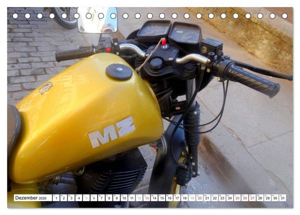 Produktbild: MZ - Ein Motorrad aus der DDR in Kuba (Tischkalender 2026 DIN A5 quer), CALVENDO Monatskalender