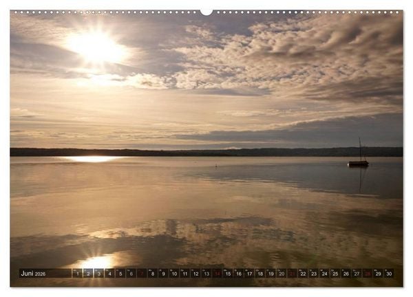 Produktbild: Seest&auml;rke - Der Ammersee (hochwertiger Premium Wandkalender 2026 DIN A2 quer), Kunstdruck in Hochglanz