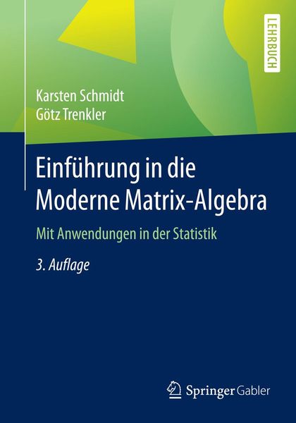 Produktbild: Einf&uuml;hrung in die Moderne Matrix-Algebra