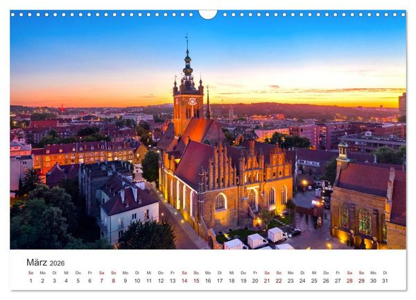 Produktbild: Danzig - Die goldene Stadt an der Ostsee. (Wandkalender 2026 DIN A3 quer), CALVENDO Monatskalender