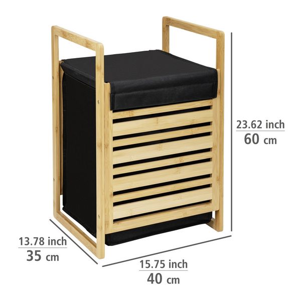 Produktbild: W&auml;schetruhe Mod. Ecori, Bambus, recyceltes Polyester