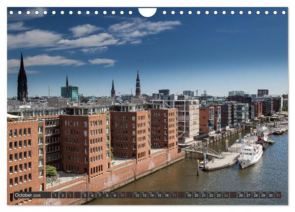 Produktbild: Hamburg.Discover northern Germany&rsquo;s cosmopolitan city (Wall Calendar 2026 DIN A4 landscape), CALVENDO 12 Month Wall Calendar