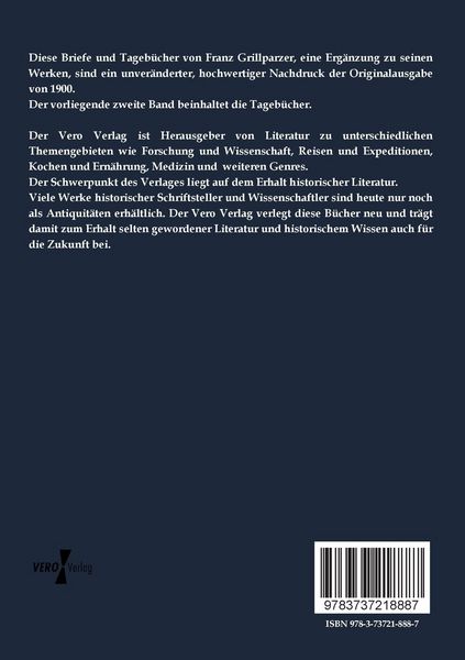 Produktbild: Grillparzer&acute;s Briefe und Tageb&uuml;cher