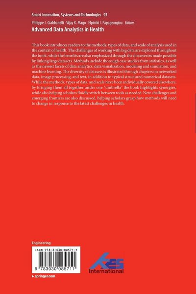 Produktbild: Advanced Data Analytics in Health
