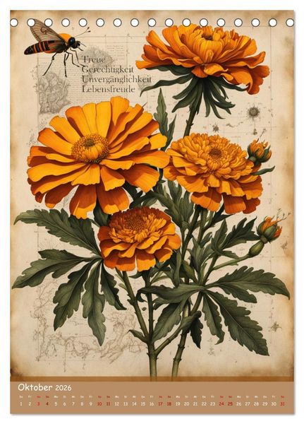 Produktbild: Geburtsblume, dein florales Sternzeichen (Tischkalender 2026 DIN A5 hoch), CALVENDO Monatskalender