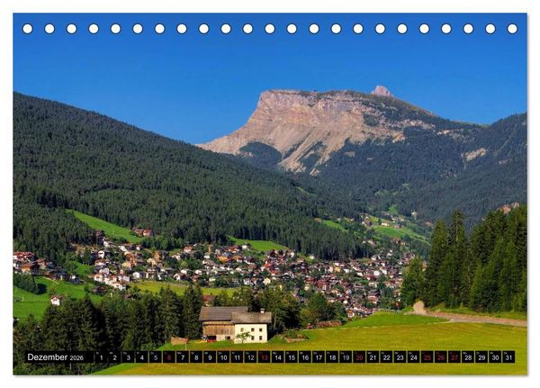 Produktbild: Das Gr&ouml;dner Tal - Im Herzen der Dolomiten (Tischkalender 2026 DIN A5 quer), CALVENDO Monatskalender
