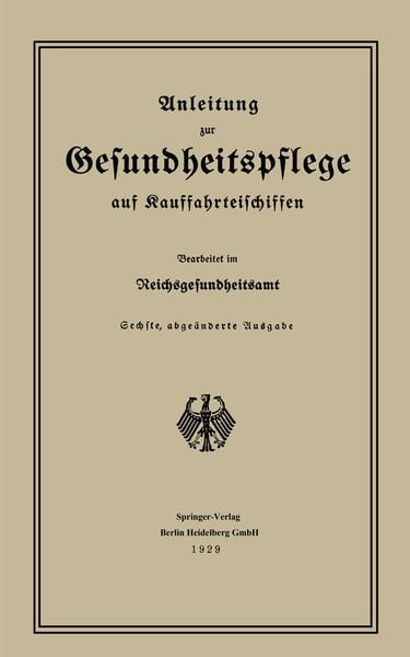 Produktbild: Anleitung zur Gesundheitspflege auf Kauffahrteischiffen