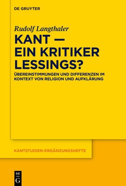 Produktbild: Kant &ndash; ein Kritiker Lessings?