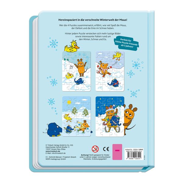 Produktbild: Tr&ouml;tsch Die Maus Winter-Puzzlebuch Puzzlebuch