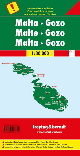 Produktbild: freytag & berndt Stra&szlig;enkarte Malta - Gozo 1:30.000