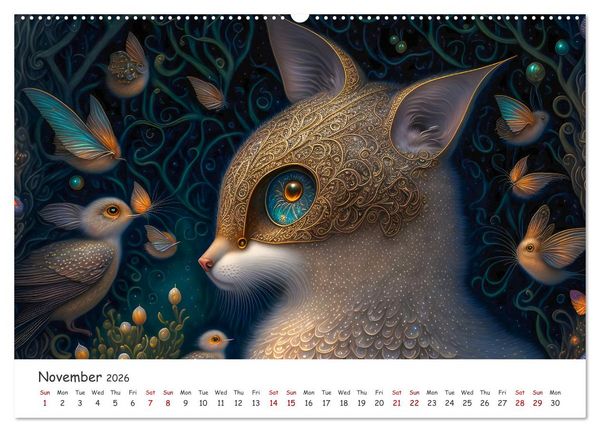 Produktbild: Fabulous creatures - In the land of mythical creatures (Wall Calendar 2026 DIN A2 landscape), CALVENDO 12 Month Wall Calendar